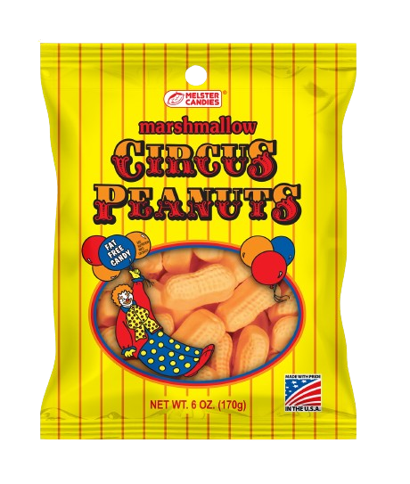 Melster Candies Marshmallow Circus Peanuts 6 oz. Bag