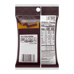 Hershey's Zero Sugar Caramel Filled Chocolate Candy 3 oz. Bag