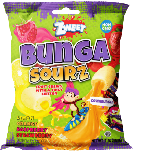Zweet Bunga Sourz Fruit Chews Bags All City Candy