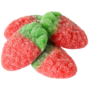 All City Candy Sugar Party Sour Wild Strawberries Gummy Candy 6 oz. Bag- For fresh candy and great service, visit www.allcitycandy.com