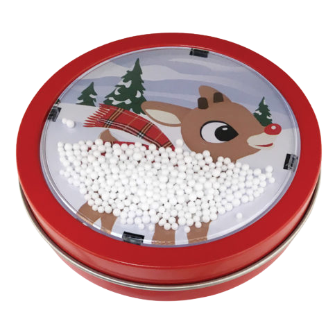 All City Candy Rudolph Snow Globe 1.5 oz. Tin 1 Tin Novelty Boston America For fresh candy and great service, visit www.allcitycandy.com