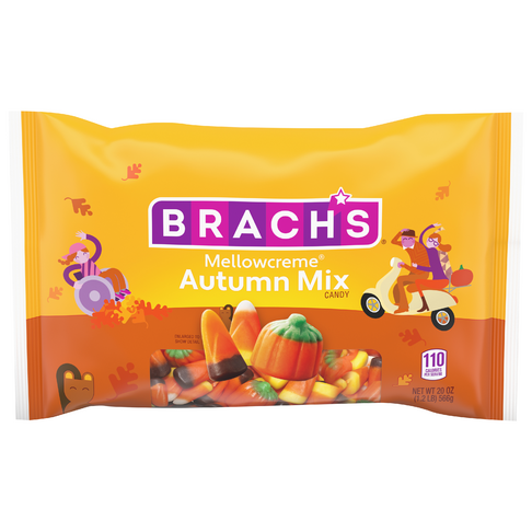  Brach's Candy Corn, Autumn Mix, & Mellowcreme Pumpkin Mix (  Pack of 3) 16.2 oz Bags Halloween Candy