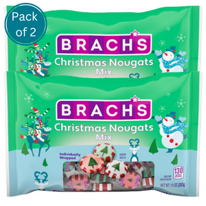 All City Candy Brach's Christmas Nougats Mix - 10-oz. Bag Pack of 2 For fresh candy and great service, visit www.allcitycandy.com