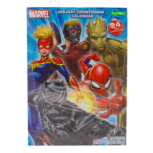 Marvel Universe Holiday Countdown Calendar 1.76 oz www.allcitycandy.com for fresh and delicious sweet candy treats