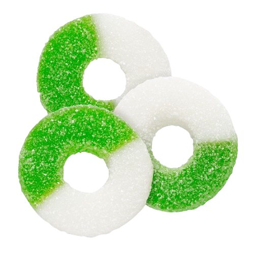 All City Candy Apple Gummi Rings - 4.5 LB Bulk Bag Bulk Unwrapped Albanese Confectionery For fresh candy and great service, visit www.allcitycandy.com