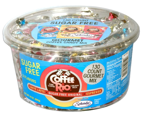 Coffee Rio Sugar Free Assorted Flavors 24 oz. Tub - For fresh candy and great customer service, visit www.allcitycandy.com