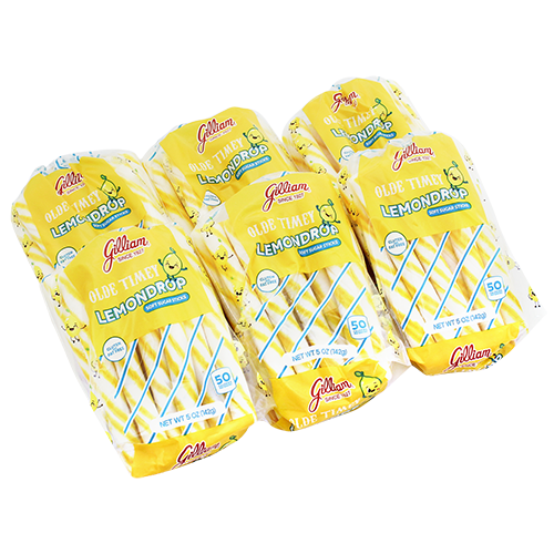Gilliam Old Timey Lemon Drop Soft Sticks 5 oz. Bag - All City Candy