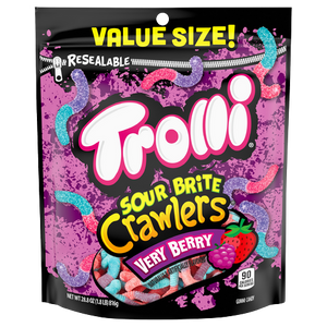 Trolli Sour Brite Crawlers Very Berry Value Size 28.8 oz. Bag - For fresh candy and great service, visit www.allcitycandy.com