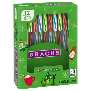 Brach's Holiday Elf Candy Canes 12 Count Box 5.3 oz.