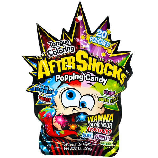 Aftershock Assorted Popping Candy 20 count Bag