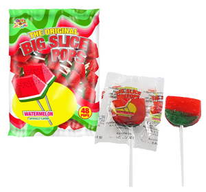 All City Candy Big Slice Pops Watermelon Lollipops - Bag of 48 Albert's Candy For fresh candy and great service, visit www.allcitycandy.com