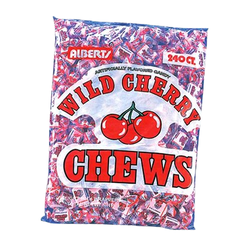 candy❤️ Albert's Wild Cherry Chews Candy - 240 Piece Bag - All City Candy