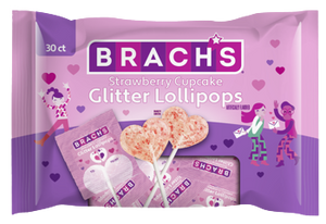 Brach's Strawberry Cupcake Glitter Lollipops 13.7 oz. Bag