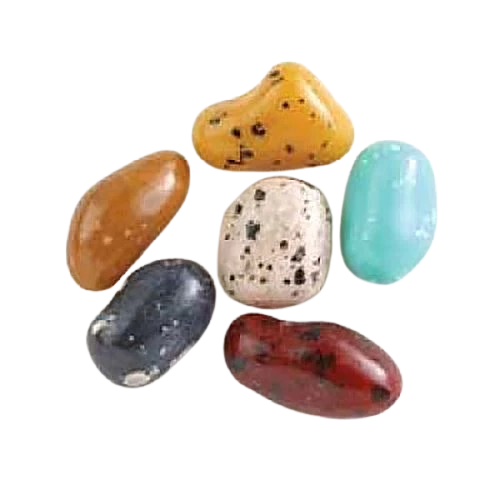 Assorted Mixed Tumbled Stones MEDIUM 3 Lb Wholesale Bulk Lot 