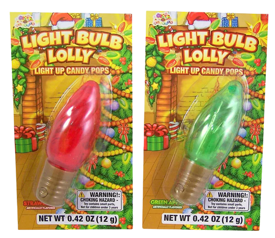 All City Candy Christmas Light Bulb Lolly Candy Pop 0.42 oz. Albert's Candy For fresh candy and great service, visit www.allcitycandy.com