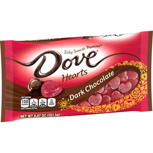 Dove Promises Hearts Dark Chocolate - 8.87-oz. Bag BagSomething Sweet for your Sweetie. Dove ultimate chocolate. Everything tastes better shaped in a heart! It is full of love! For fresh candy and great service, visit www.allcitycandy.com