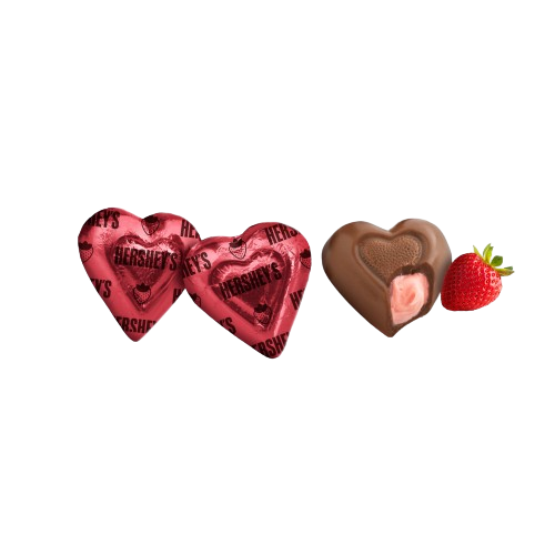 Hershey's Valentine Extra Creamy with Strawberry Creme Hearts 8.8