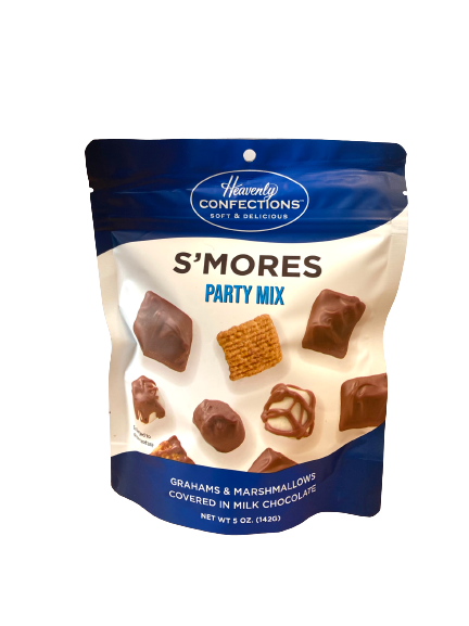 Heavenly Confections S'mores Party Mix 5 oz. Bag. For fresh candy and great service, visit www.allcitycandy.com