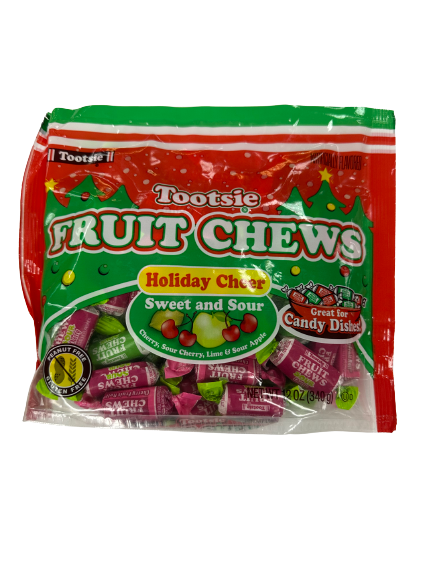 Tootsie Roll Fruit Chews Sweet and Sour Holiday Cheer 12 oz. Bag  - For fresh candy and great service, visit www.allcitycandy.com