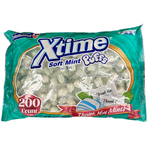 Colombina Xtime Soft Mint Puffs Thank You Mints Hard Candy - Bag of 200