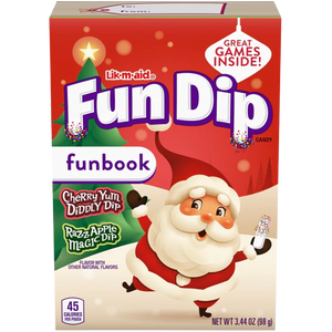 All City Candy Lik-m-aid Fun Dip Candy Christmas Fun Book - 3.44-oz. Box For fresh candy and great service, visit www.allcitycandy.com