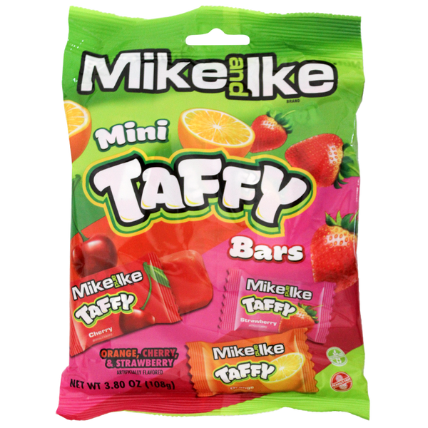 Mike and Ike Taffy Assorted Flavors 3.8 oz. Bag