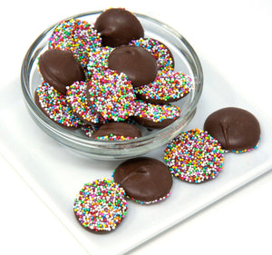 Reppert's Milk Chocolate Rainbow Nonpareils - Visit www.allcitycandy.com for fresh candy and great service.