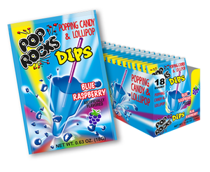 All City Candy Pop Rocks Dips Blue Raspberry 0.63 oz. For fresh candy and great service, visit www.allcitycandy.com