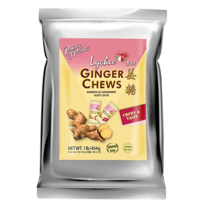 All City Candy Prince of Peace Lychee Ginger Chews - 1 lb Bag Prince of Peace For fresh candy and great service, visit www.allcitycandy.com
