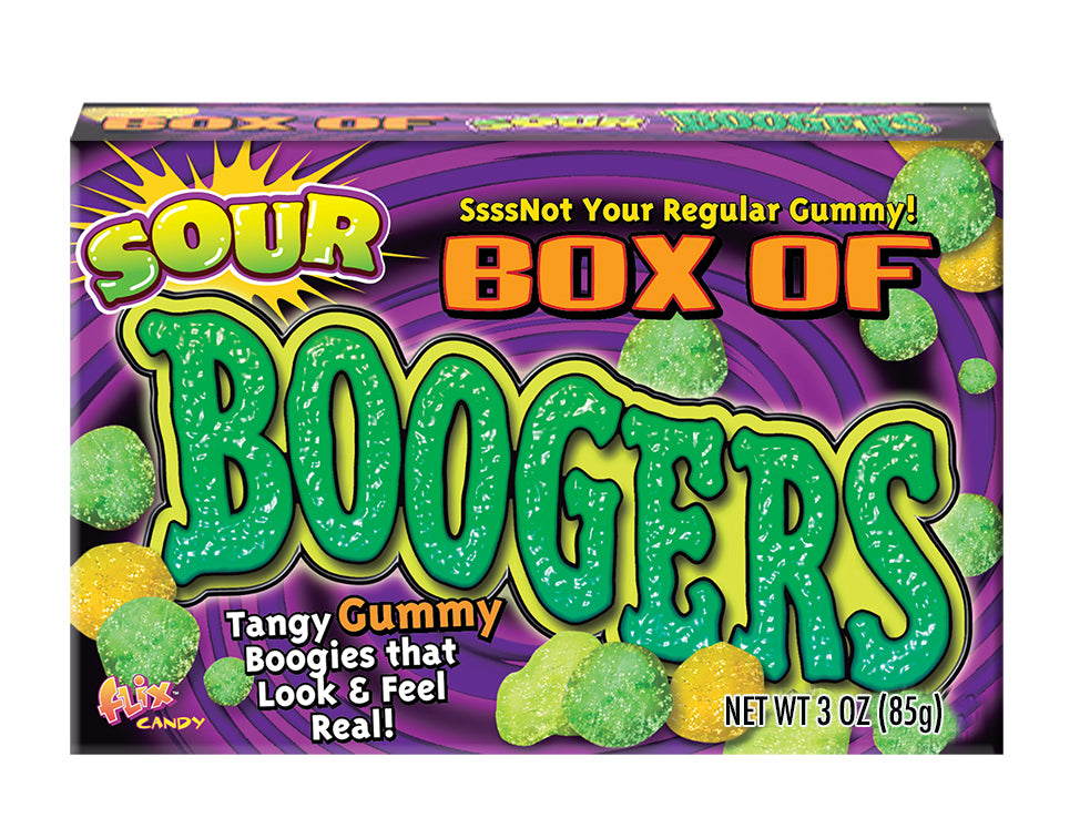 Sour Box of Boogers Gummi Candy 3 oz. Box