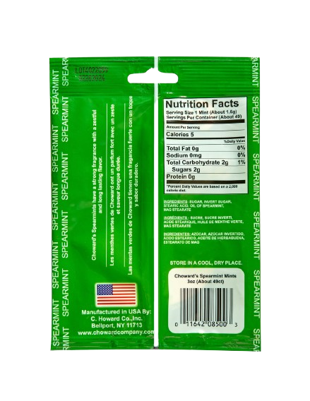 C Howard's Spearmint Mints 3 oz – Fresh, Bold, Individually