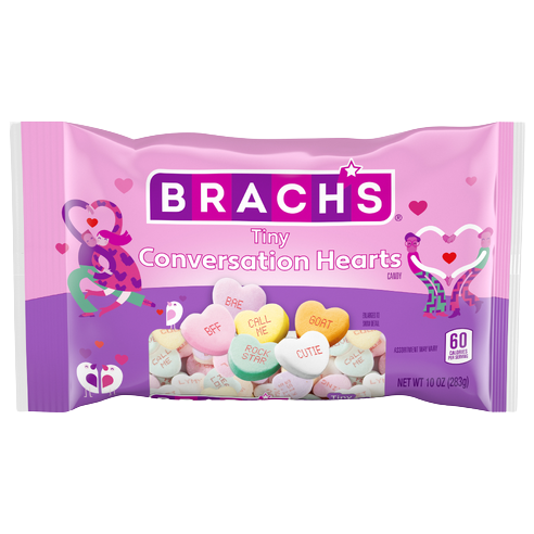 Brach's TINY CONVERSATION HEARTS Candy 6 Flavors - 2022 -0.75 box