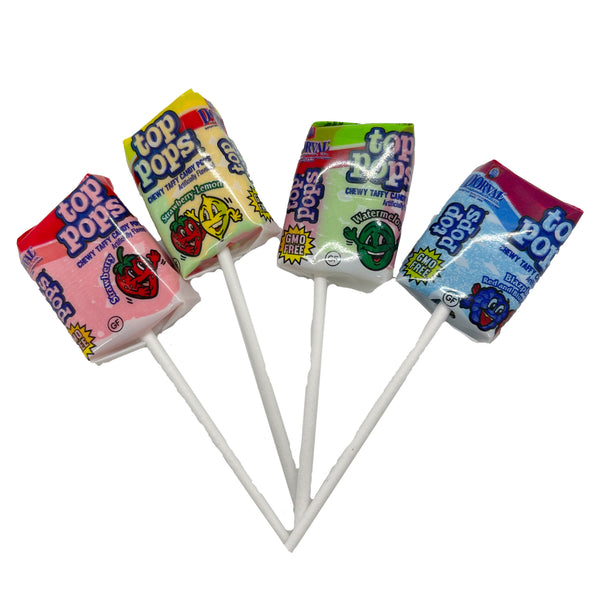 Dorval Top Pops Assorted Taffy Pops 5 lb. Bulk Bag - All City Candy