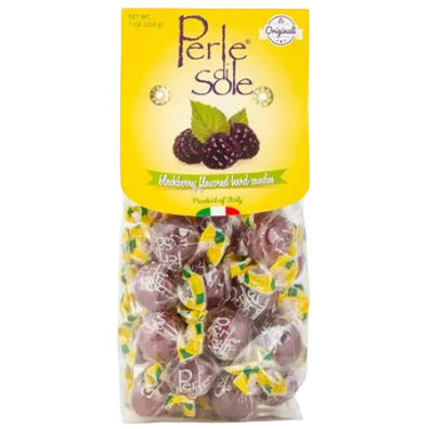 Perle di Sole Blackberry Drops with a Tart Fizzy Filling 7 oz. Bag