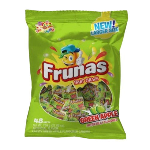 Albert's Frunas Green Apple – 48 Count Chewy Candy, 27oz Bag - All