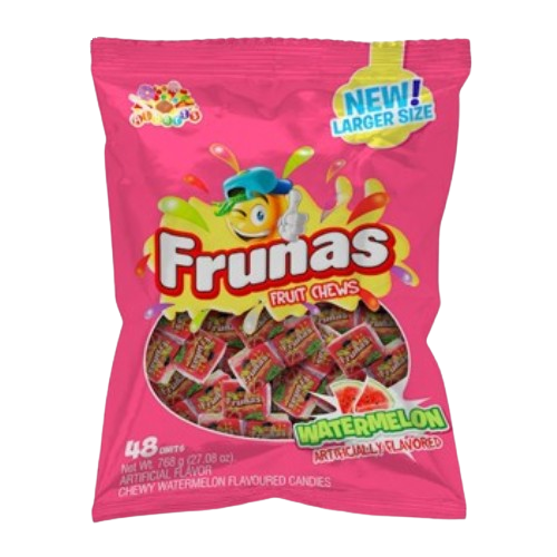 Albert's Frunas Watermelon 48 count 27.08 oz. Bag - Visit www.allcitycandy.com for great candy and delicious treats!