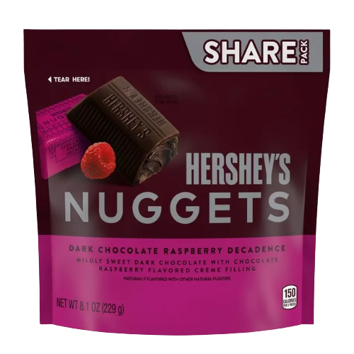 Hershey's Nuggets Dark Chocolate Raspberry Decadence, 8.1 oz - All
