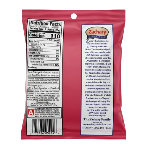 Zachary Old Fashioned Nostalgic Cherry Creme Drops 6.5 oz. Bag