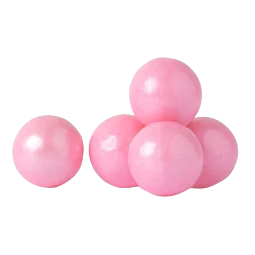 All City Candy 1" Shimmer Light Pink Gumballs Tutti Frutti 3 lb Bulk Bag - Visit www.allcitycandy.com for delicious treats and great candy!