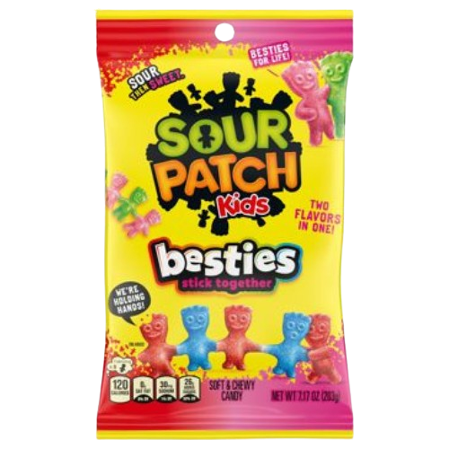 SOUR PATCH KIDS Besties Gummy Candy – 2 Flavors in 1 - All City Candy