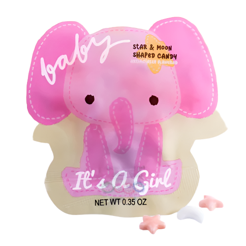 It's a Girl Stars & Moon Favor Pouches 24 pack 8.47 oz. Bag - Visit www.allcitycandy.com for great candy and delicious treats!
