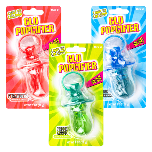 Koko's Glo Popcifier Light-Up Lollipops – Assorted Flavors 1 oz
