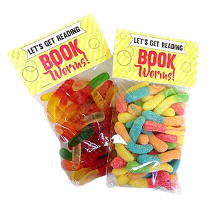 All City Candy Book Worms Gummi Worm Treat Bag Gummi All City Candy For fresh candy and great service, visit www.allcitycandy.com