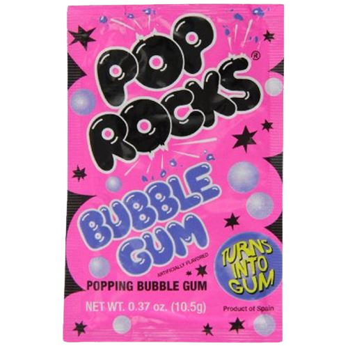 All City Candy Pop Rocks Bubble Gum Popping Gum - .33-oz. Package Novelty Pop Rocks (Zeta Espacial SA) 1 Package For fresh candy and great service, visit www.allcitycandy.com