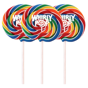 All City Candy Rainbow Whirly Pops Lollipops & Suckers Adams & Brooks Case of 24 3-inch For fresh candy and great service, visit www.allcitycandy.com
