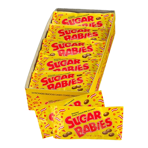 All City Candy Sugar Babies Candy Coated Caramels Caramel Candy Charms Candy (Tootsie) Case of 24 1.7-oz. Packets For fresh candy and great service, visit www.allcitycandy.com