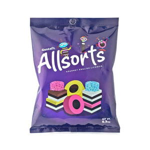 All City Candy Gustaf's Allsorts Gourmet English Licorice 6.3-oz. Bag Licorice Gerrit J. Verburg Candy For fresh candy and great service, visit www.allcitycandy.com