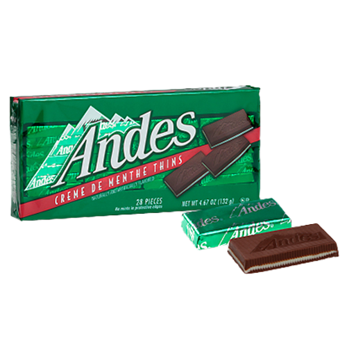 All City Candy Andes Crème de Menthe Thins - 4.67-oz. Box Chocolate Charms Candy (Tootsie) 1 Box For fresh candy and great service, visit www.allcitycandy.com