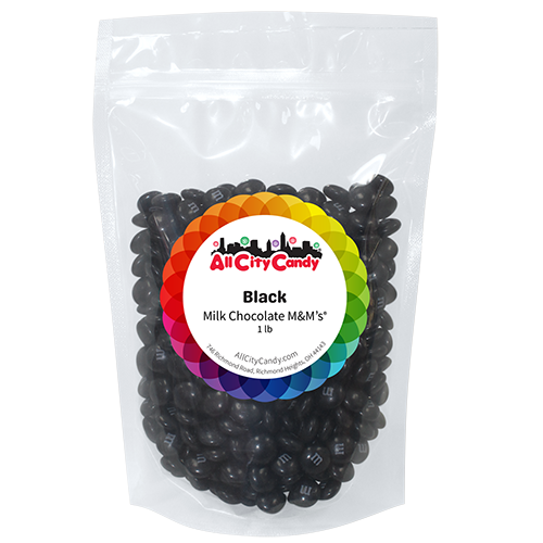 キャンディブラックM M&M Milk Chocolate Black 1 lb. Bulk Bag - All City Candy
