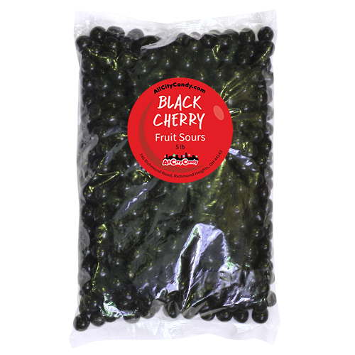 Black Cherry Fruit Sours Candy - Bulk Bags - All City Candy
